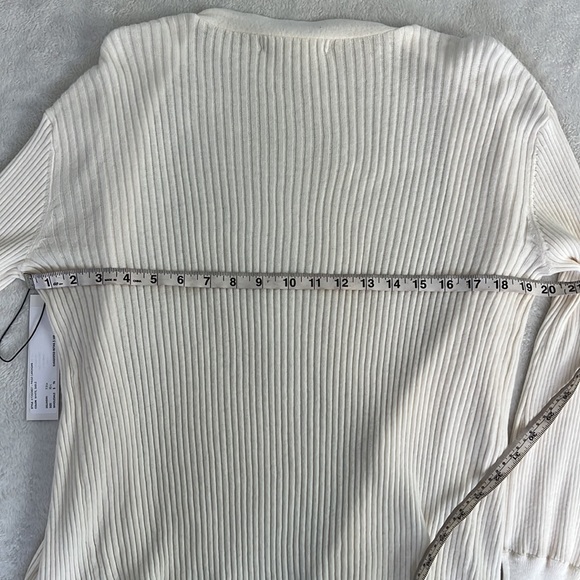 One Grey Day Paige Cardigan in color white, Sable - Picture 6 of 7